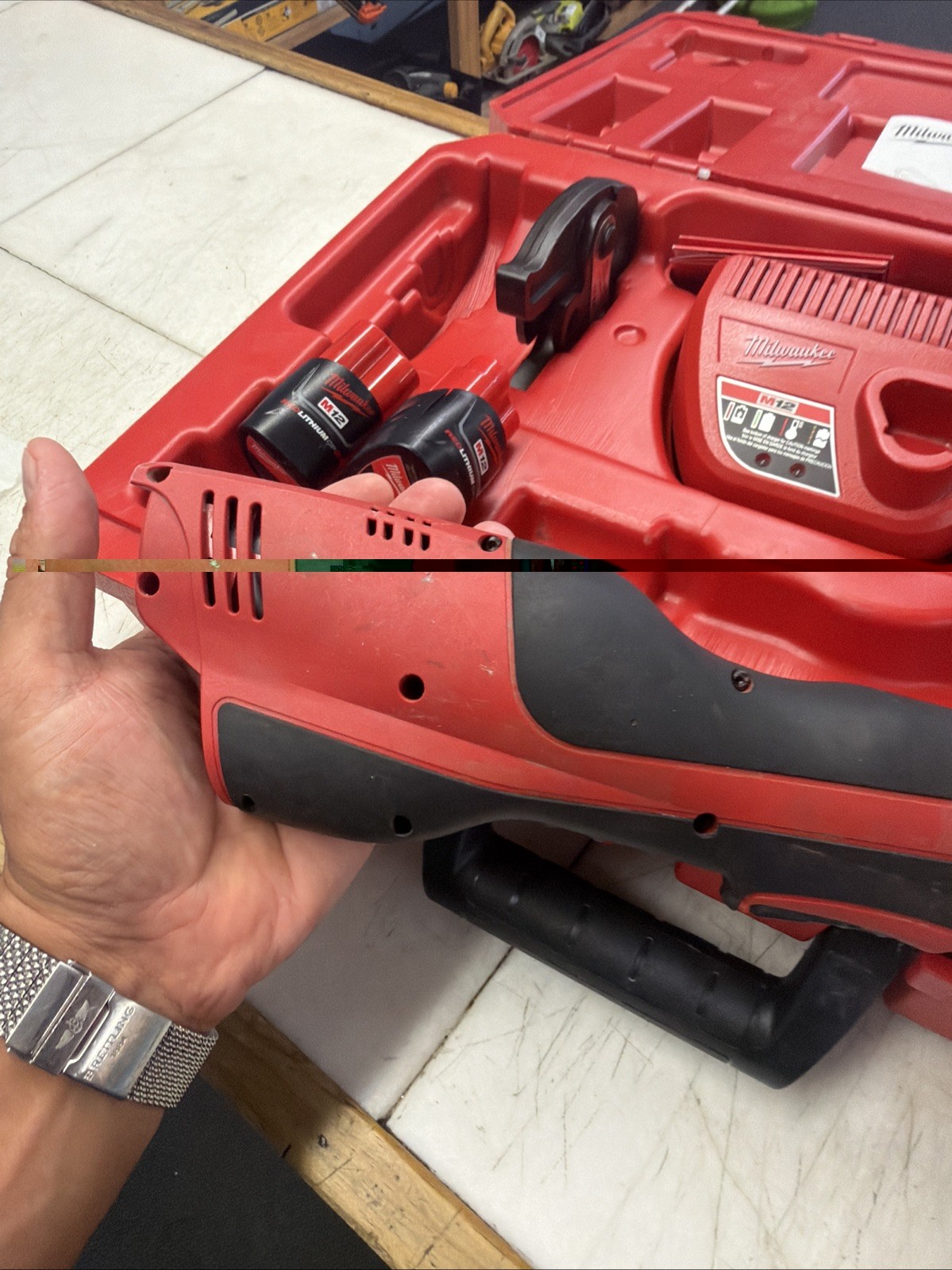 Milwaukee 2473-20 Force Logic M12 Press Pressing Crimp 2 Batteries