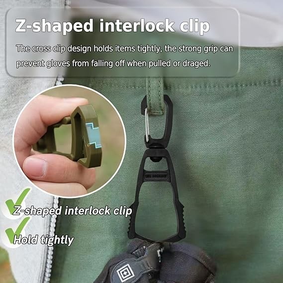 5pcs Glove Clips & Glove Holder, Glove Clips for Work Glove Holders, for Duty