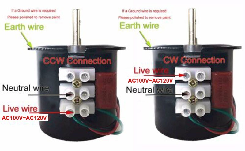 US stock Synchronous Motor 60KTYZ AC 110V 60 rpm/m CW/CCW 14W Gear Motor