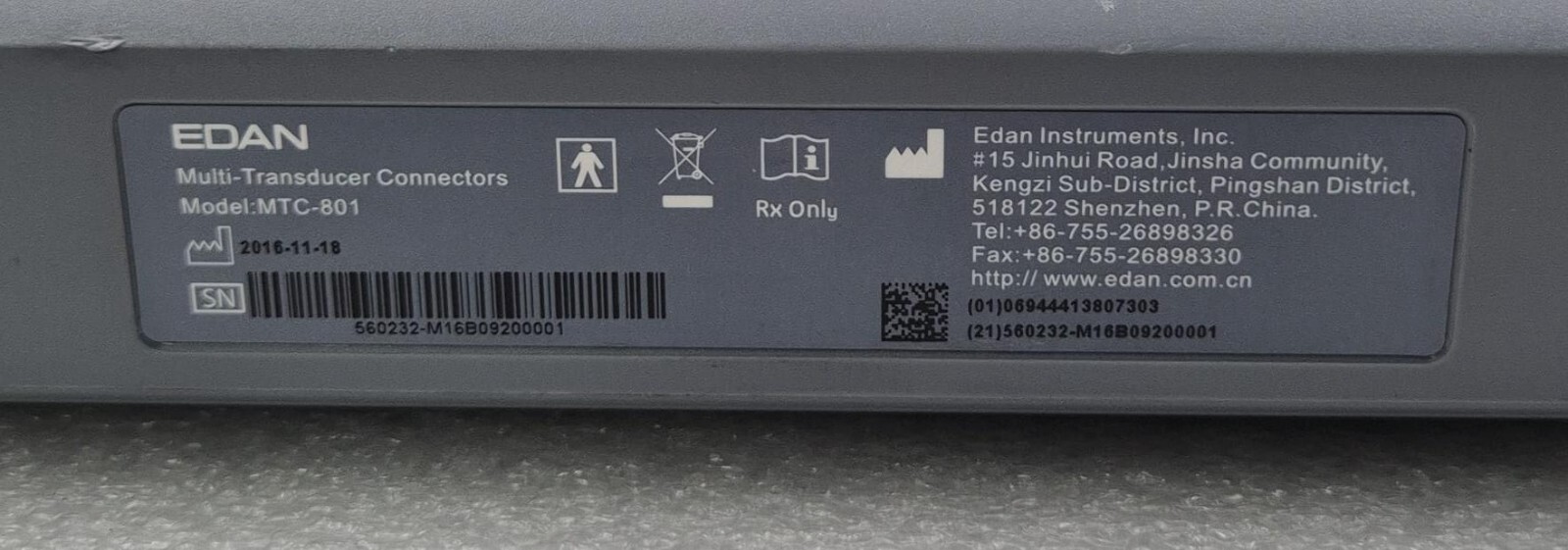 EDAN Multi-Transducer Connectors MTC-801 Ultrasound Probe HUB Acclarix AX4 AX7