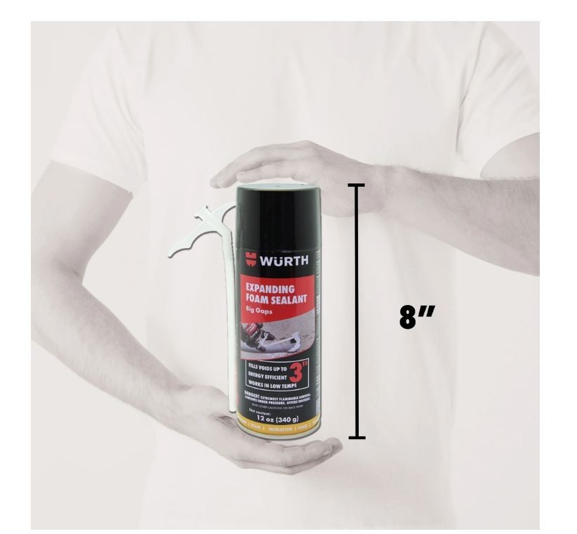 (4 Pack) Big Gaps Expanding Insulating Spray Foam Sealant, up to 3-in, 12oz Can