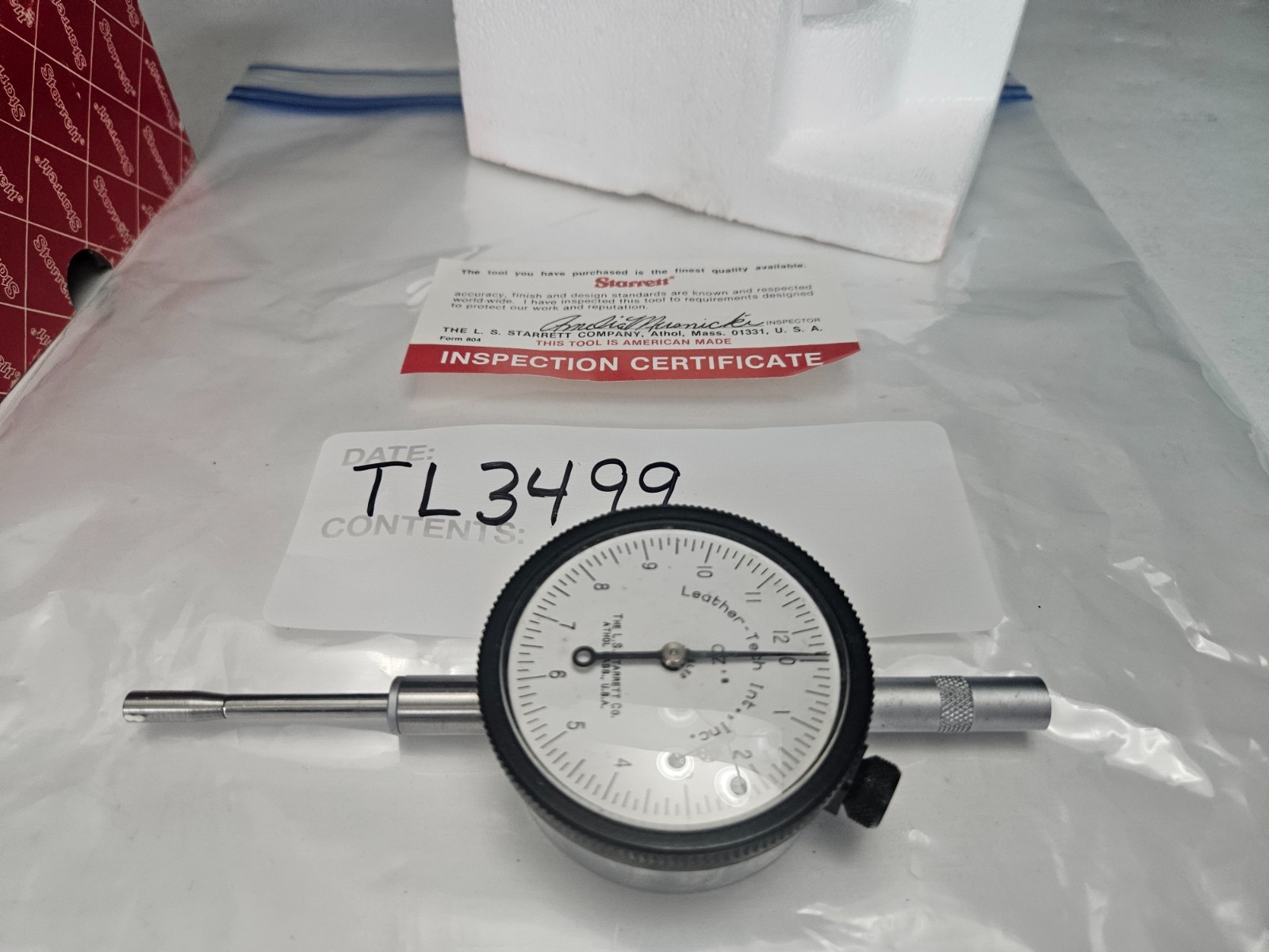 STARRETT #25SJ 0-12 SPECIAL DIAL INDICATOR USA (TL3499)