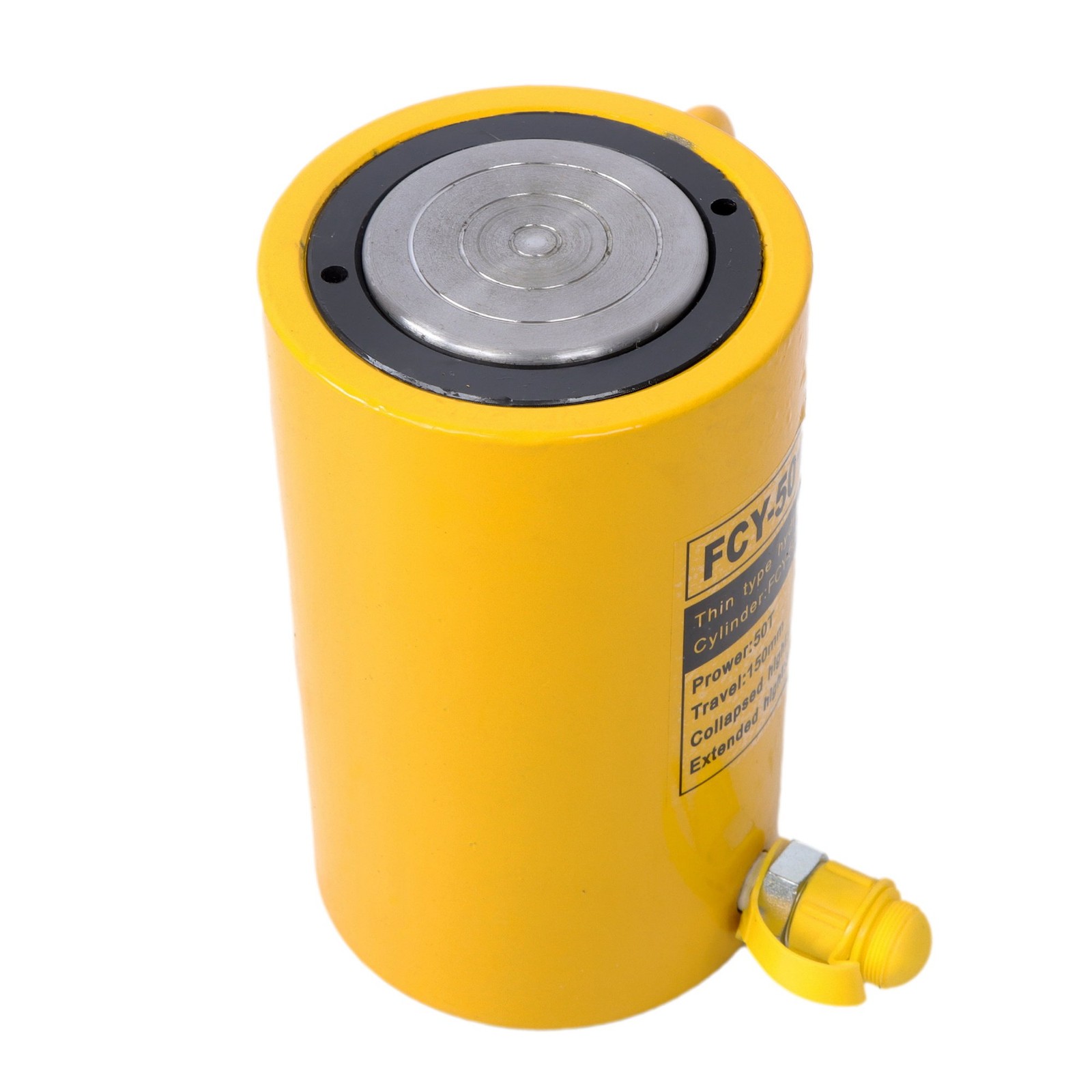 Solid Hydraulic Ram Cylinder Jack 50 Ton 6 Inch 150 mm Stroke Single Acting Pump
