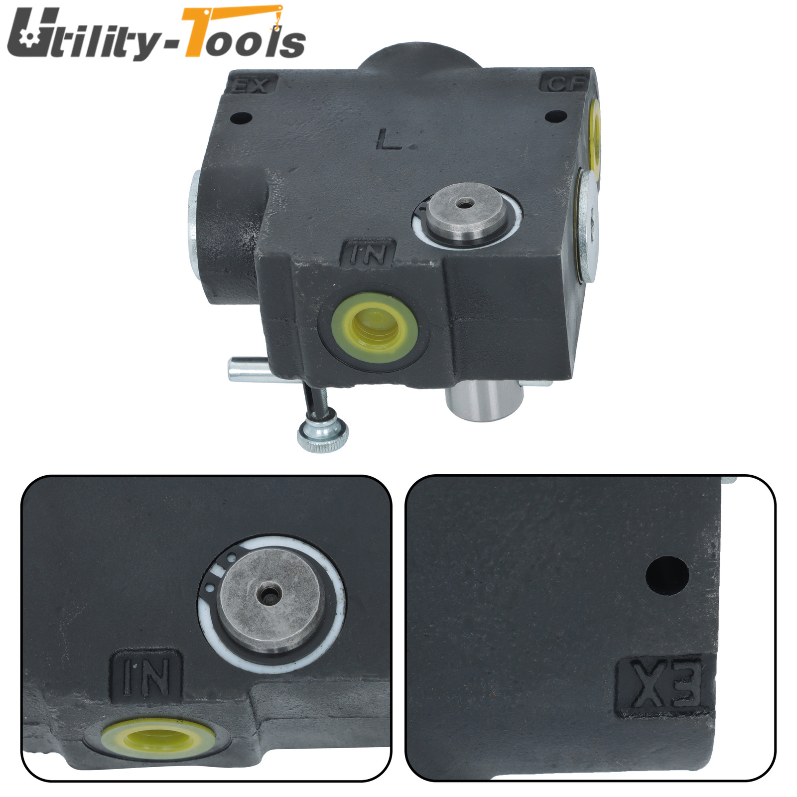 FC51 Side-Port Hydraulic Adjustable Variable Flow Control Valve 1/2”NPT 0-30GPM