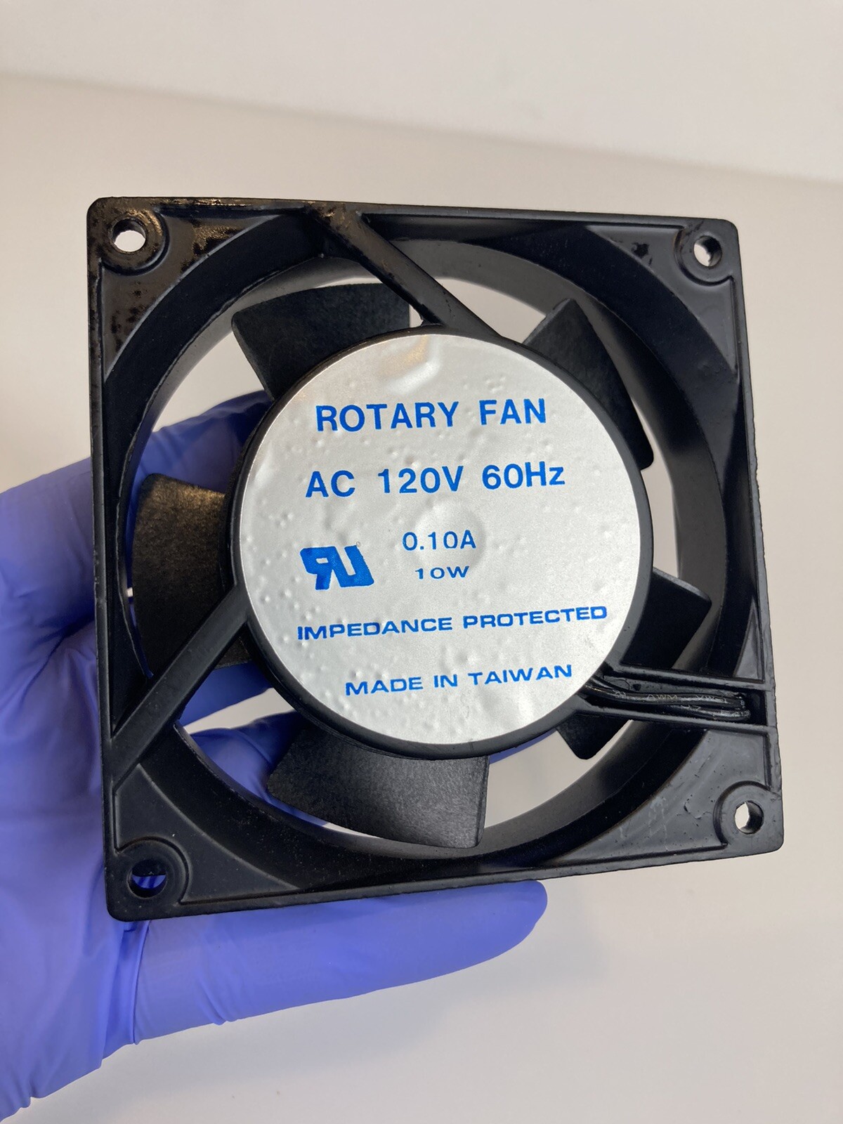 Axial Rotary Fan AC 120V 60Hz 0.10A 10W Impedance Protected #48-1921