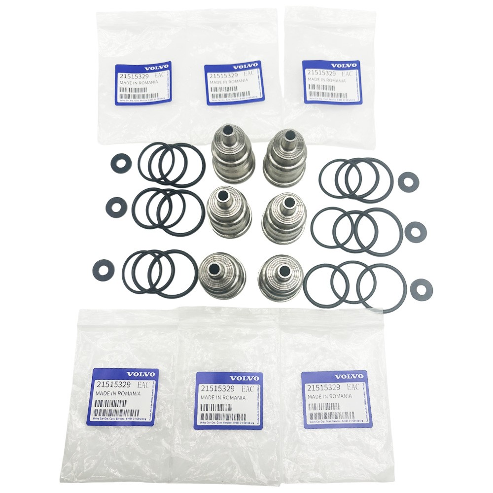 21515329 21401136 For Volvo D13 D11 D16 6PCS Fuel Injector Sleeve Cup Set