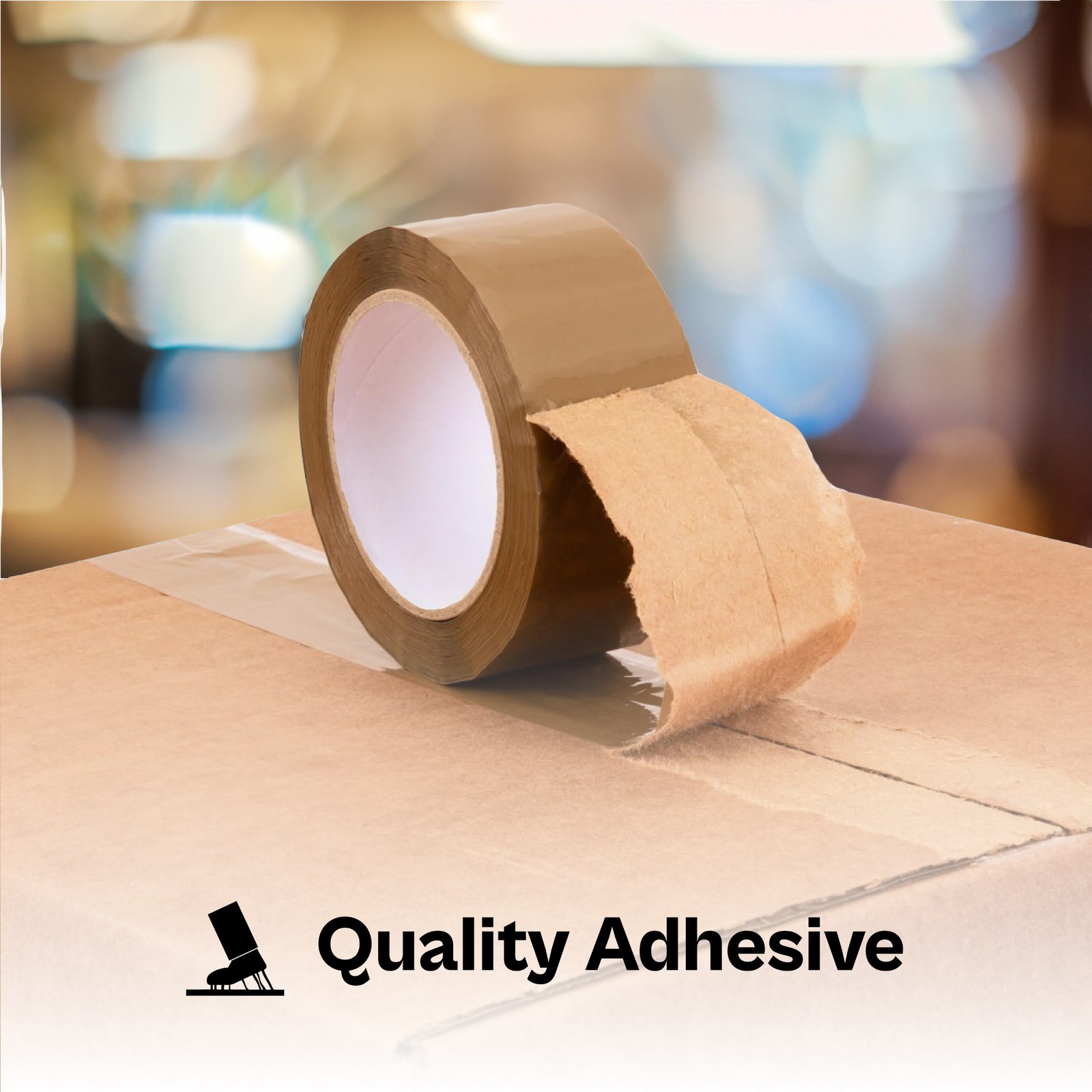 36 RLS 2″ x 110 Yards Brown Carton Sealing Packing Tape 1.75Mil Tan Packing Tape