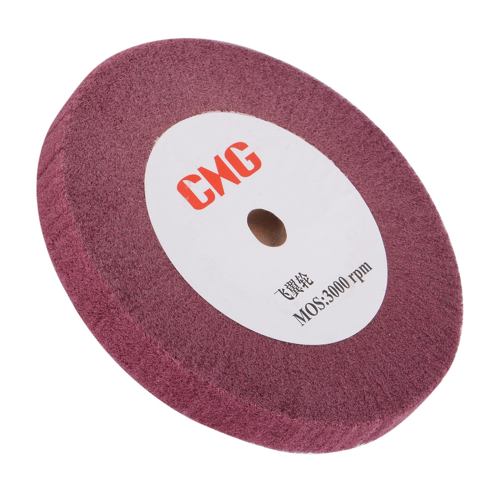 200x25mm 320 Grit Non-Woven Polishing Red Nylon Wire Drawing Abrasive Flap Wheel
