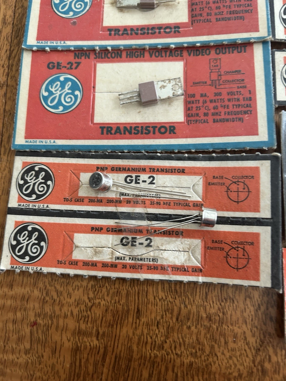 Vintage Genuine GE General Electric Germanium Power Transistor Lot NOS Assorted