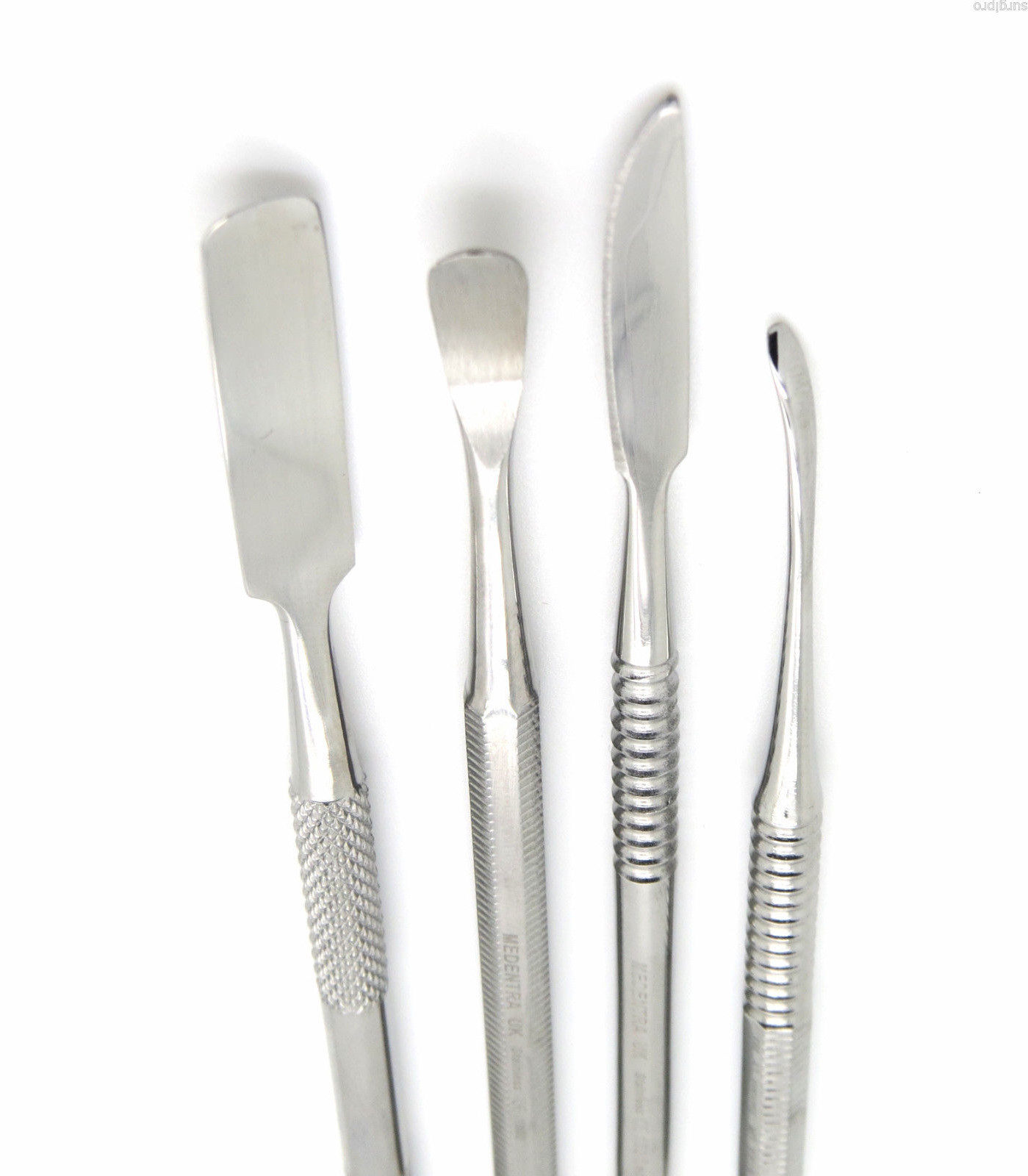 Set of 4 Dental Carving Spatulas – Wax Modeling Mixing Lecron Zahle Beale
