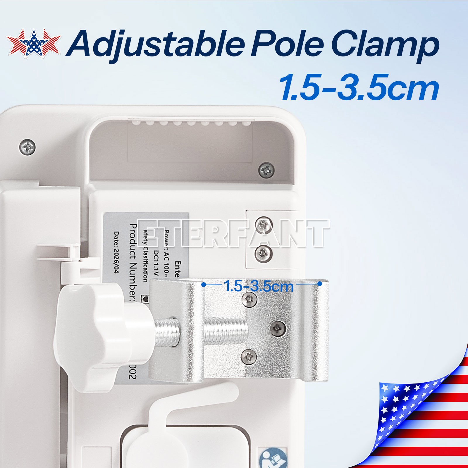 Portable 6-mode LCD Touch Screen Enteral Feeding Pump with Adjustable Pole Clamp