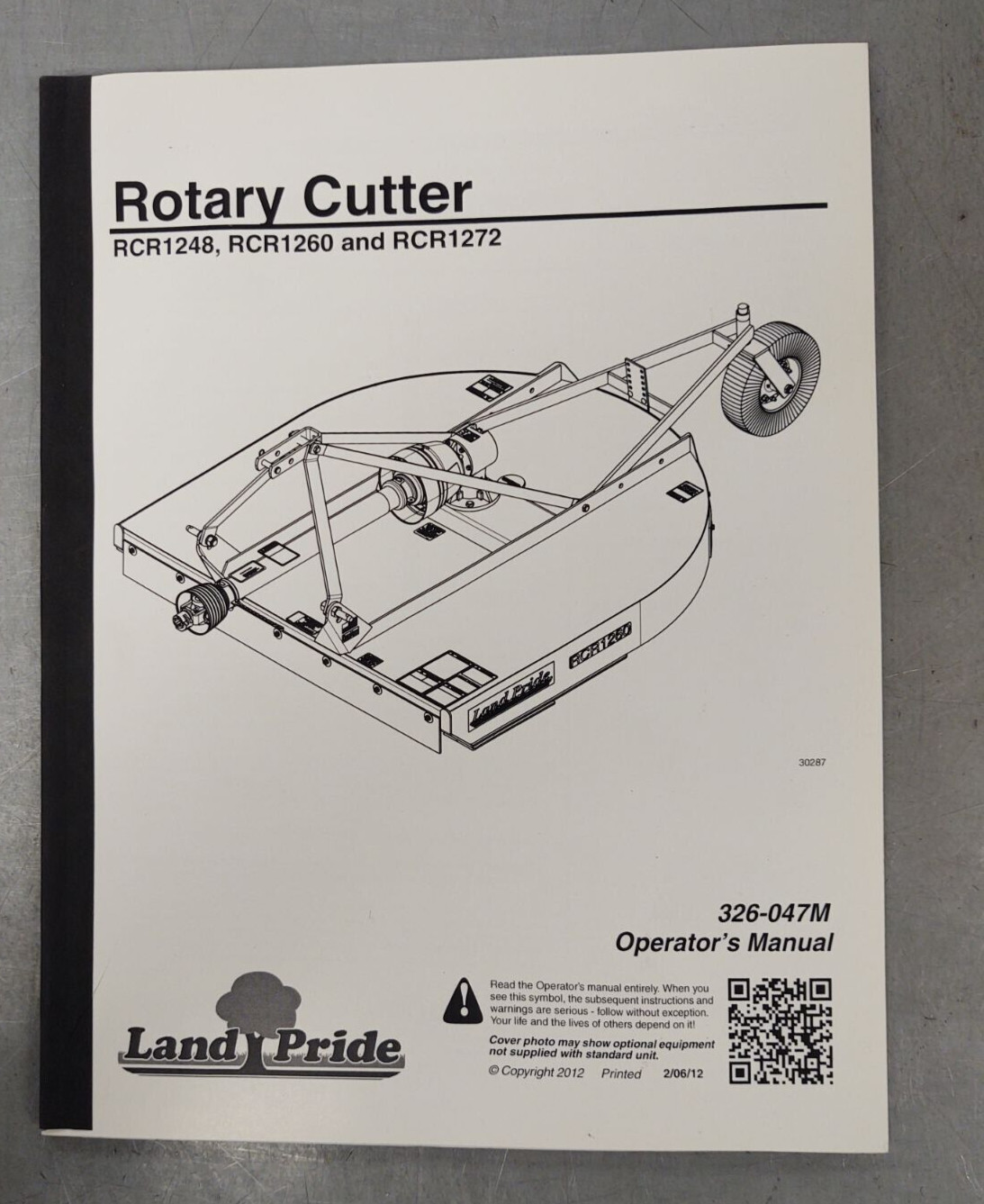 326-047M LAND PRIDE OPERATOR’S MANUAL ROTARY CUTTERS