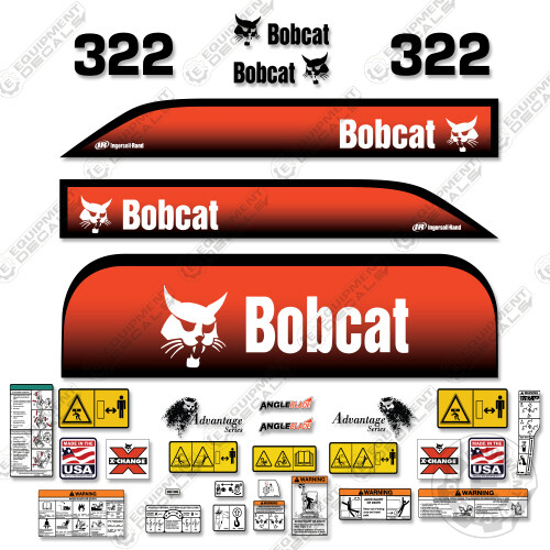 Fits Bobcat 322 Decal Kit Mini Excavator (Advantage Series) – 7 Year 3M VINYL!