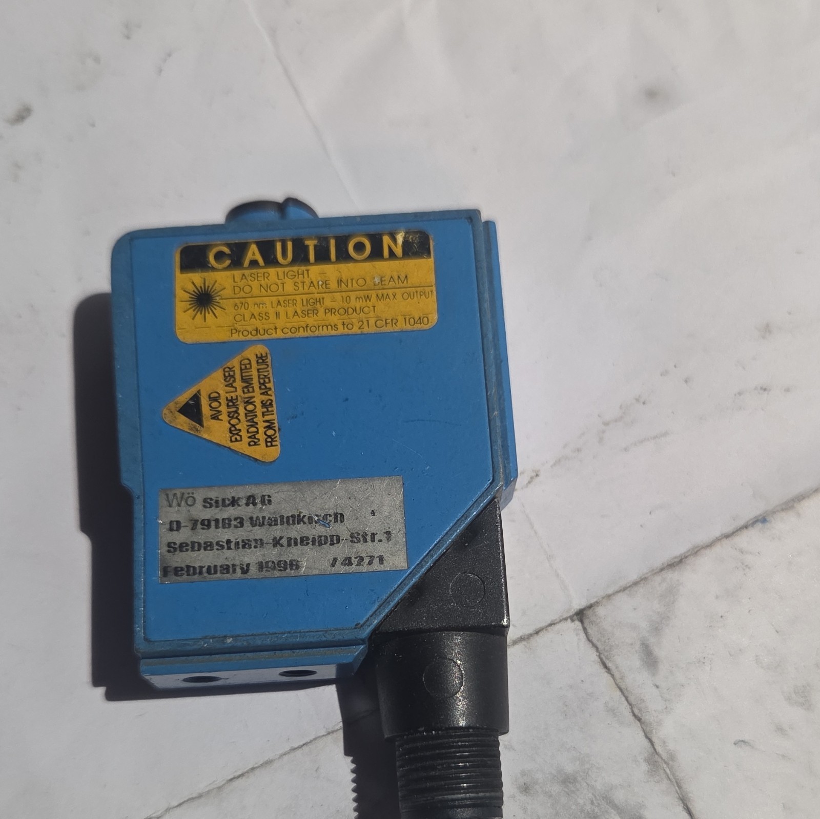 SICK WS12L-D4381S05 Photoelectric Sensor, Solid State, Digital, SPST, DC 10-30V