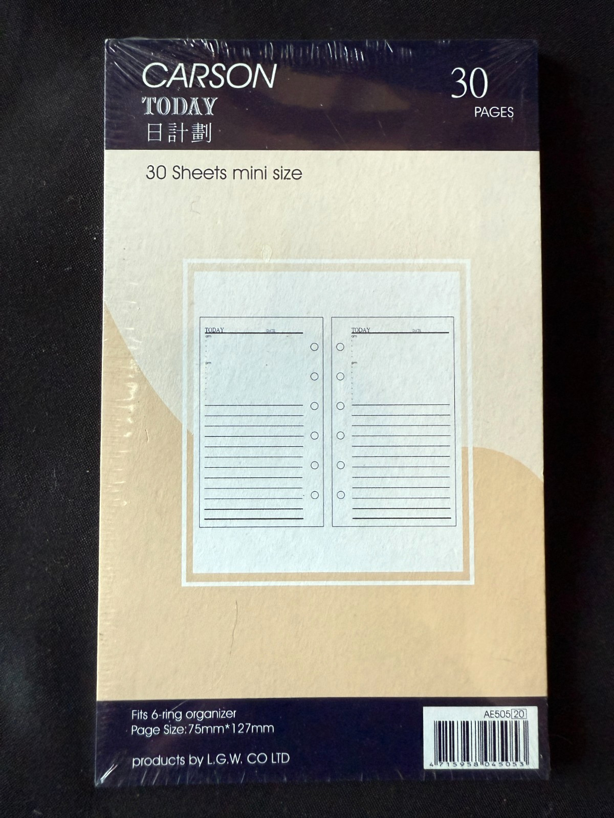 LOT pages for 6 ring mini size binder 3 x 5″ (95x173mm) NOTE SHEETS Snoopy NEW