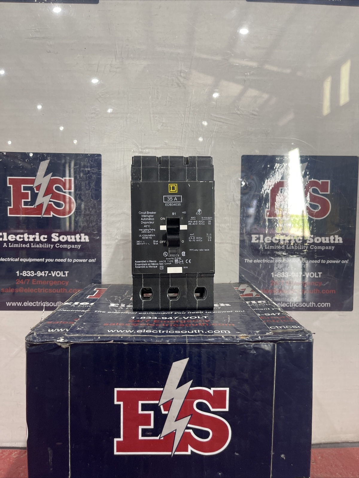 Square D EDB34035 Circuit Breaker 35 Amp 480V 3 Pole