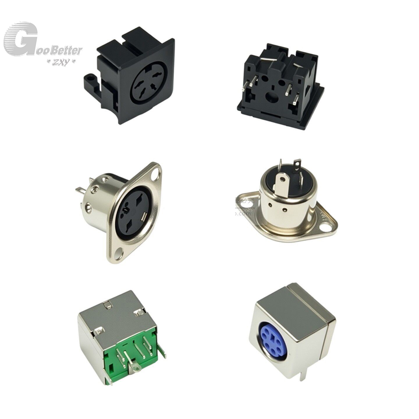 DIN 3 4 5 6 7 8 Pin Male Female Plug Solder Connector Female Socket Panel Mount