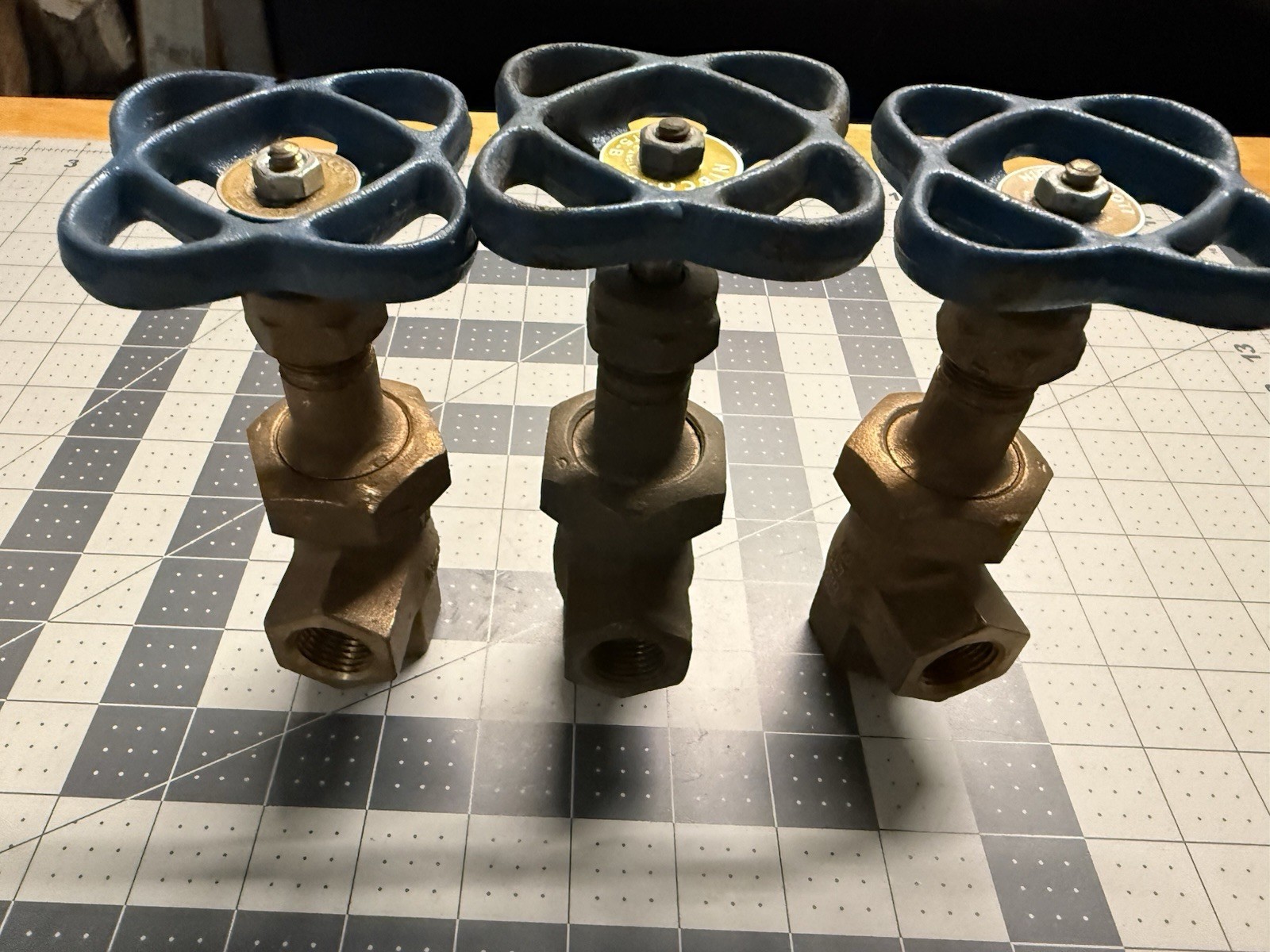 NIBCO (NIBCO/SCOTT) T-375-B ½” Class 300 bronze angle valves (lot of 3)