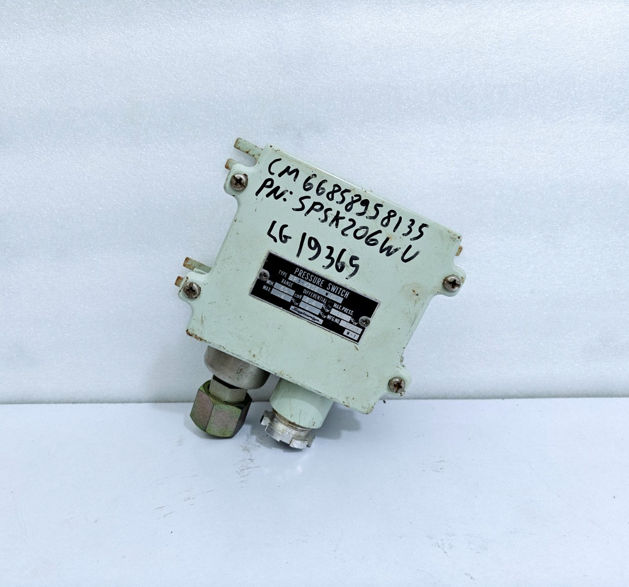 SAGINOMIYA SPS-K 206 W U1Q PRESSURE CONTROL switch 0.5~5/Kgf/Cm²