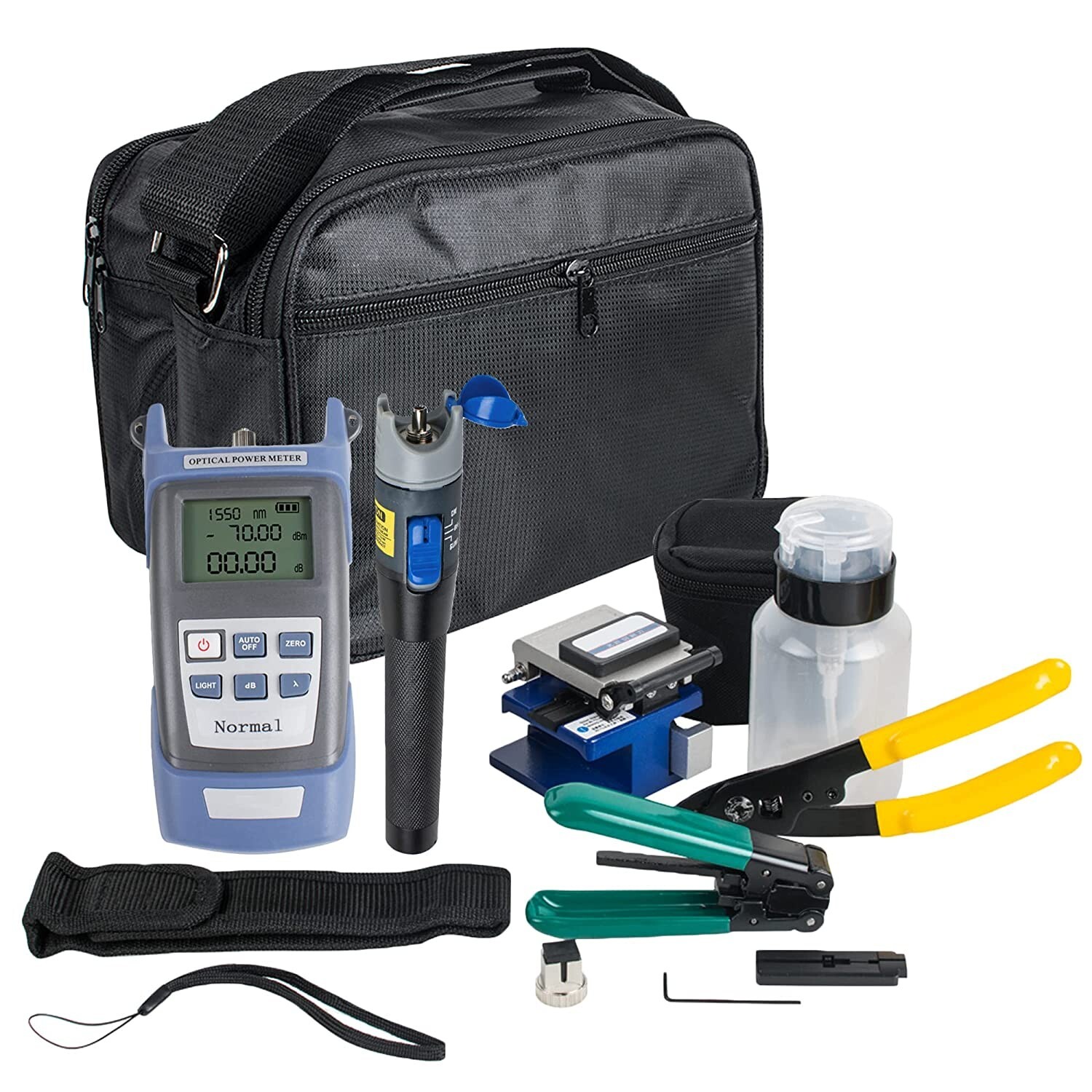Fiber Optic FTTH Tool Kit FC-6S Cutter Cleaver Optical Power Meter Visual Device