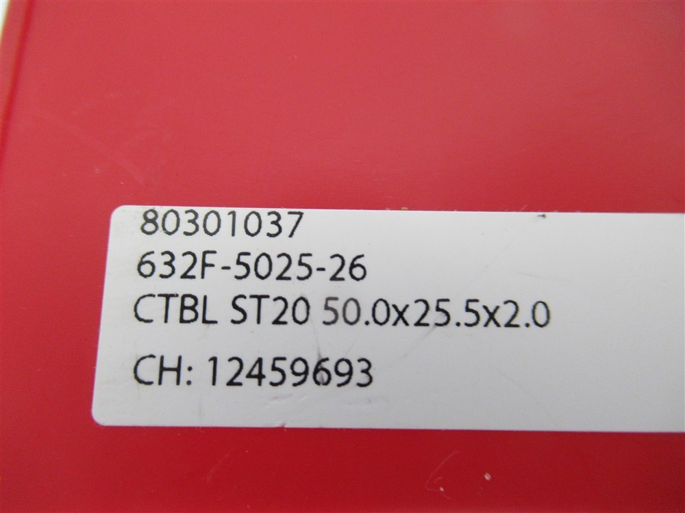 80301037 , CTBL ST20 ,Profile Blanks 50.0×25.5×2.0 ,2 Bottom Holes ,KCR08(PK 10)