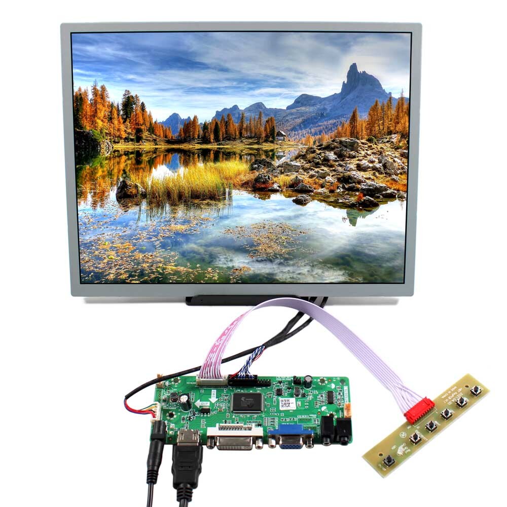 DVI VGA HDMI LCD Controller Board With 12.1″ LQ121S1LG73 800X600 LCD Screen