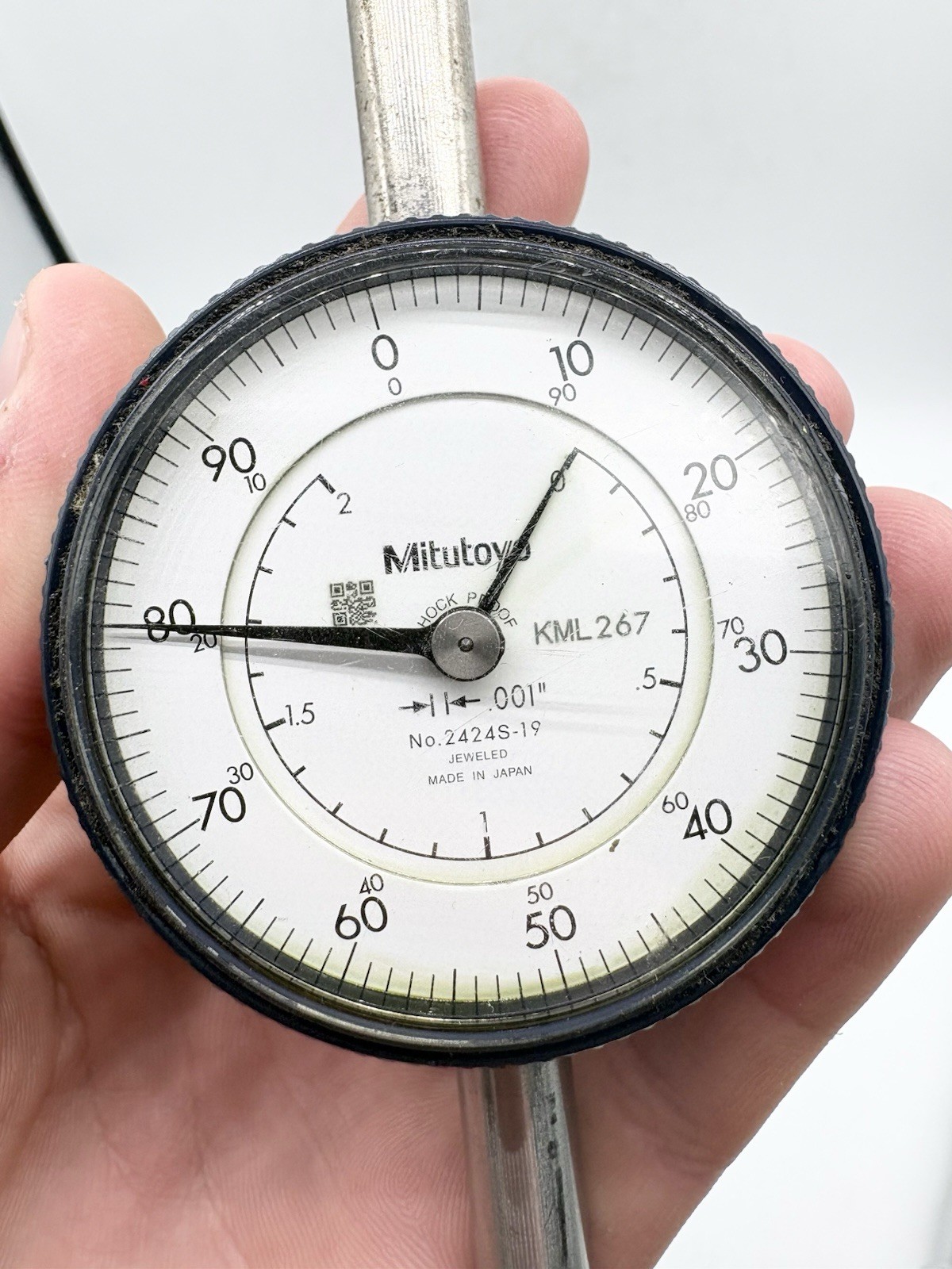 Mitutoyo No. 2424s-19 .001” KML267 Jeweled Gauge Made In Japan USED +