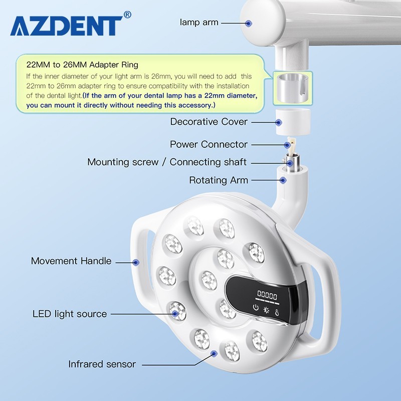 5 Types Dental LED Lamp Oral Light For Unit Chair adjustable Induction Sensor