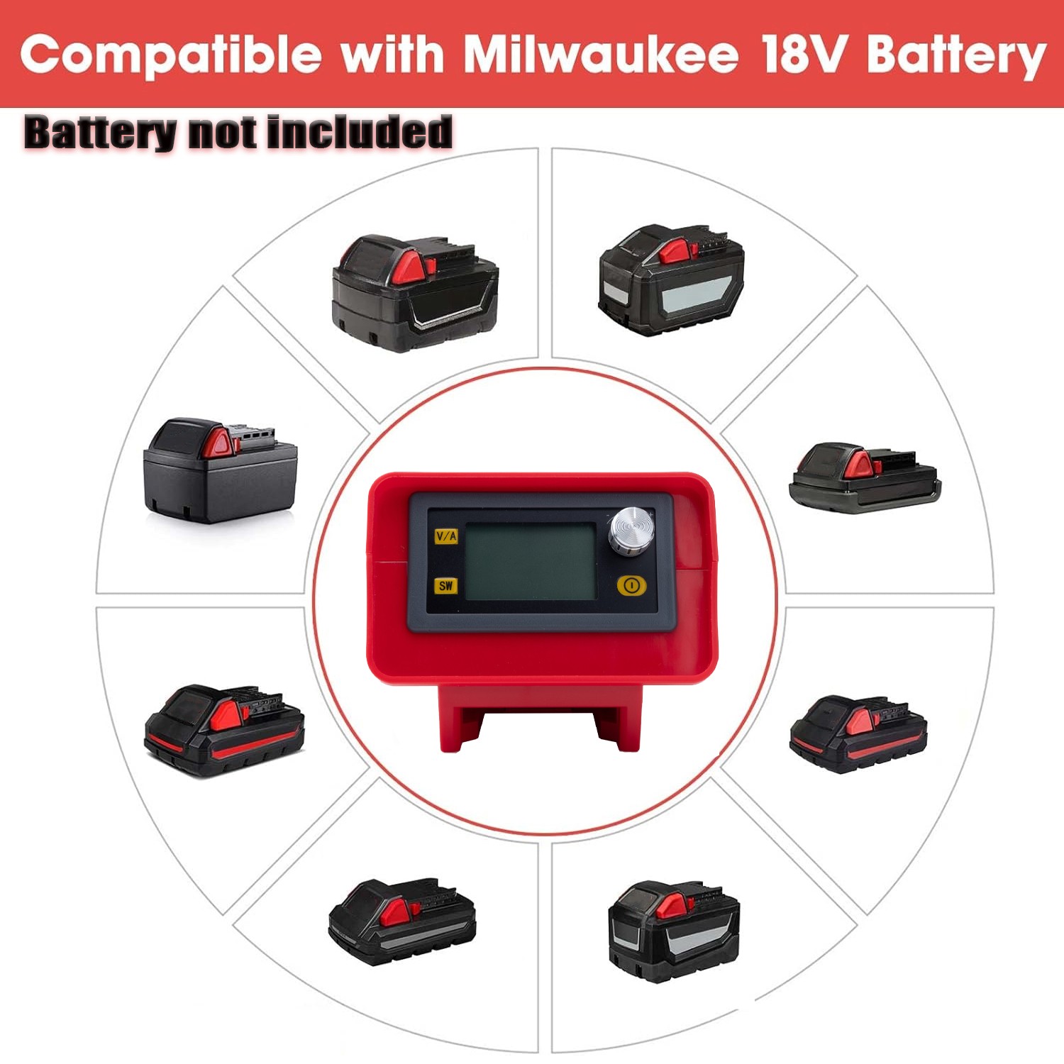 Adjustable Power Supply Voltage Power Supply For Milwaukee 18V Battery Operated