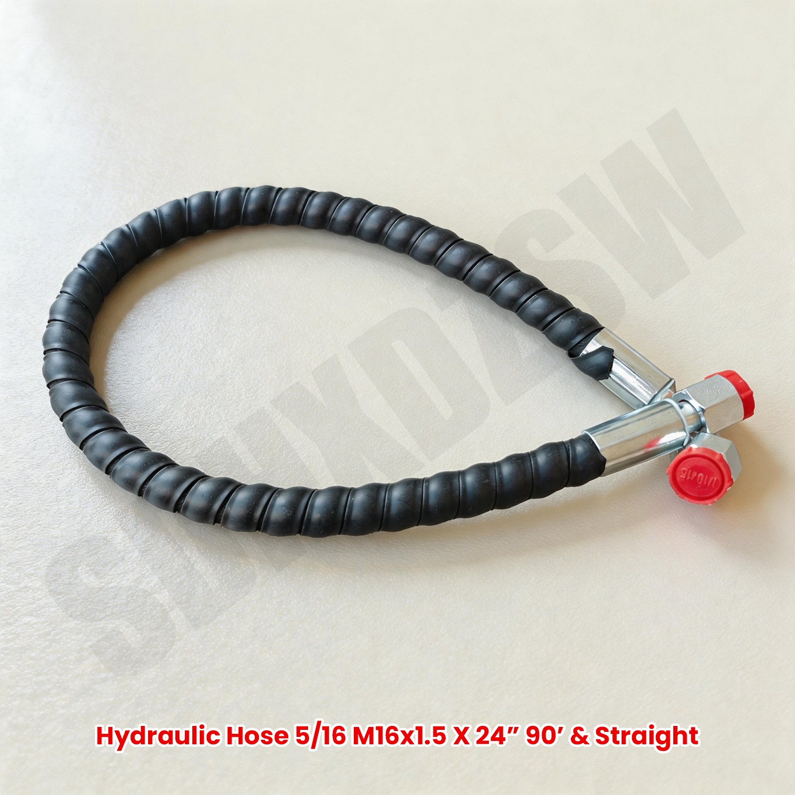 Agt Miva Chinese Mini Excavator Hydraulic Hose 5/16 M16x1.5 X 24” 90’ & Straight