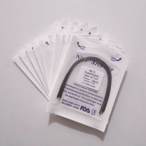 10 Packs Dental Super Elastic Niti Rectangular Arch Wires Ovoid Natural