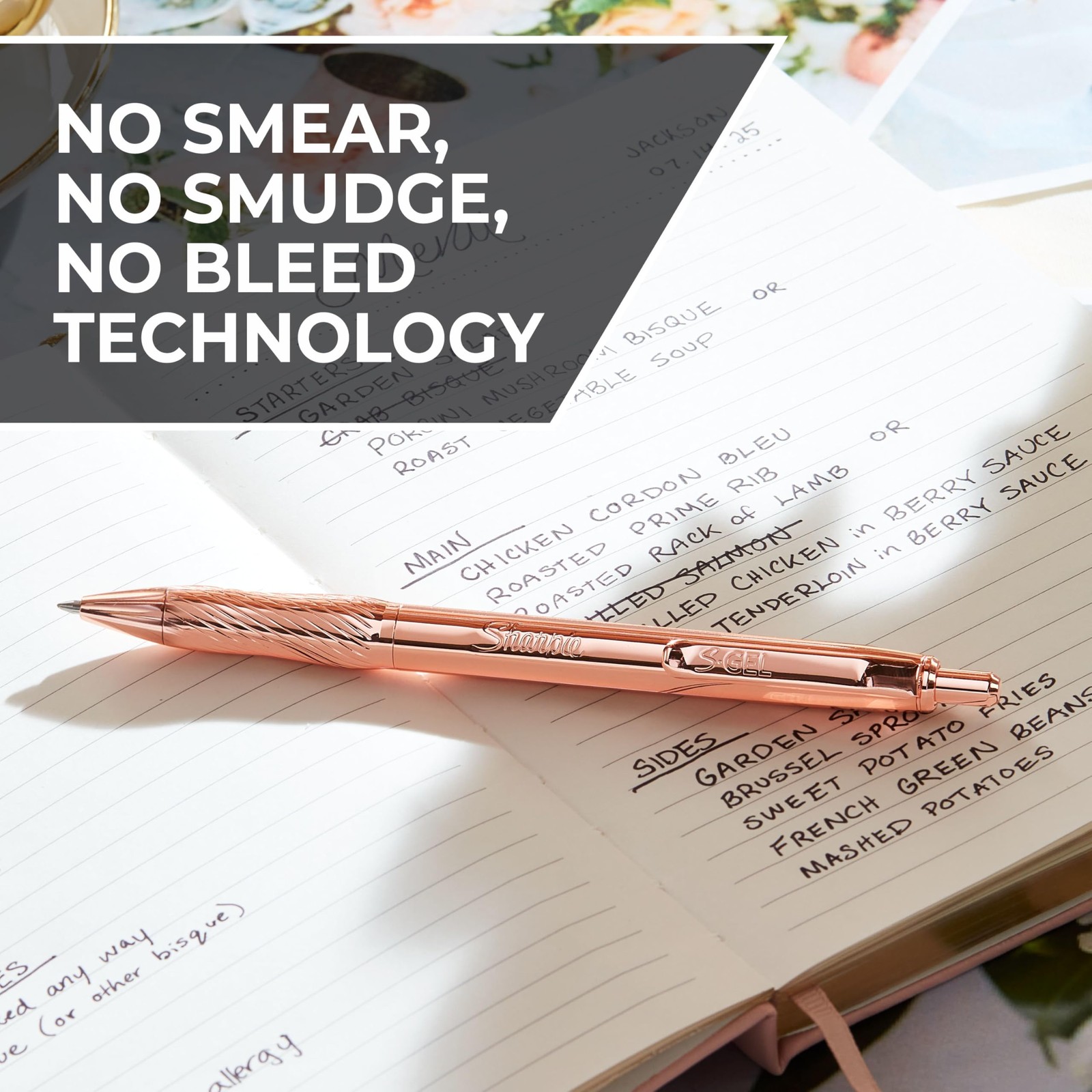 S-Gel Gel Pen, Copper Metal Body, Medium Point (0.7mm), Black Ink Includes 1 Pen
