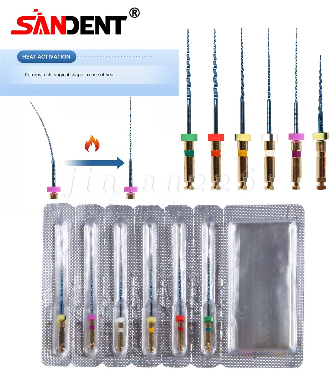 Dental Endodontic Rotary Taper Endo 6Pc Engine NITI Files 21/25/31MM