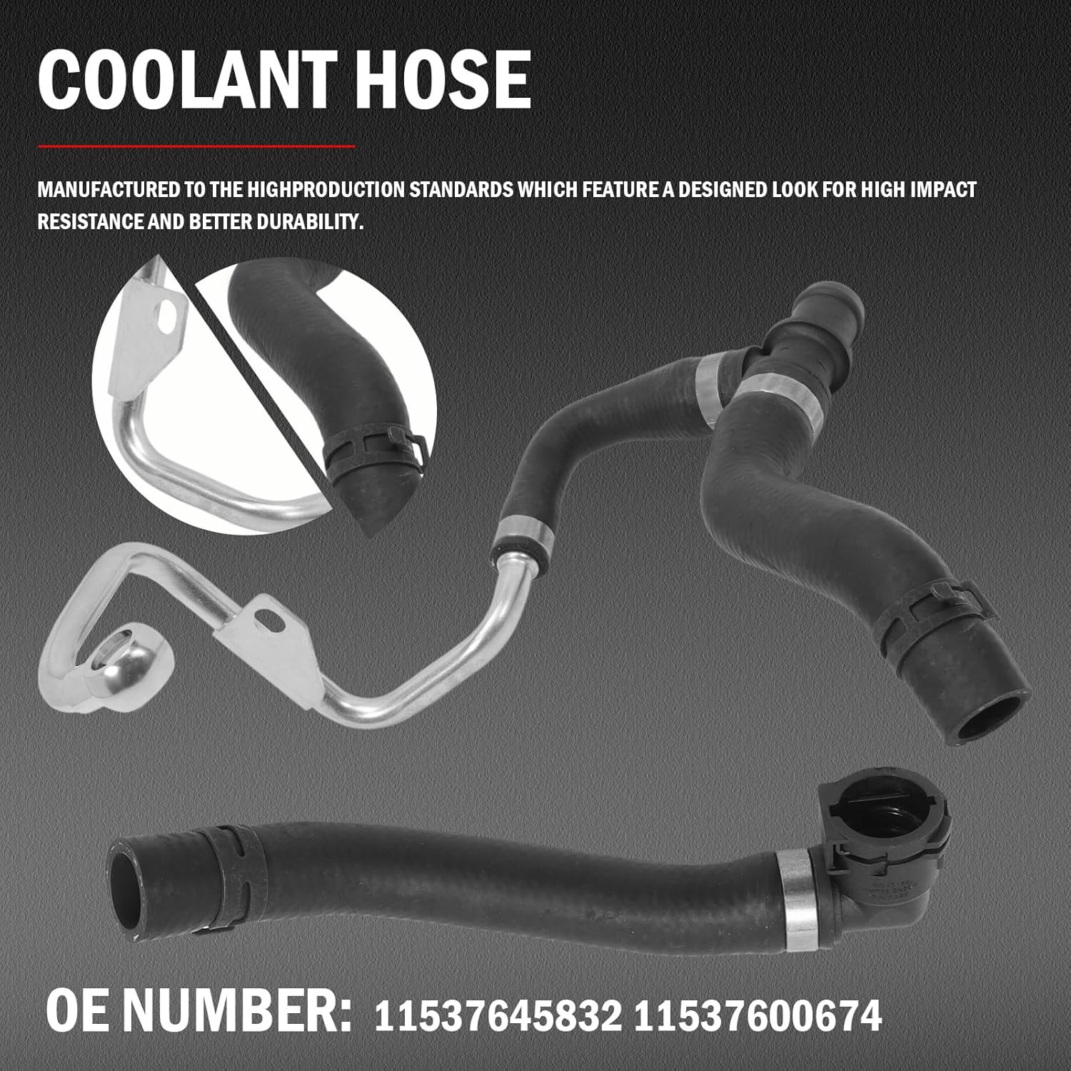 11537600674 Turbo Coolant and Expansion Tank Hose Compatible with MINI R55 R56 R