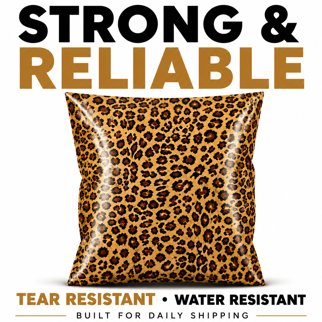 Leopard Poly Mailers 6×9 Self Seal Designer Boutique Shipping Bags