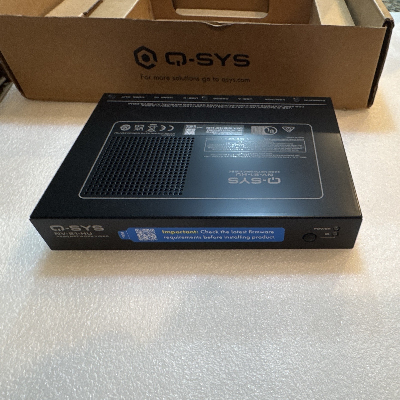 Q-SYS NV-21-HU Network Video Endpoint HDMI In/Out PoE USB-C USB-A FG-901499-00