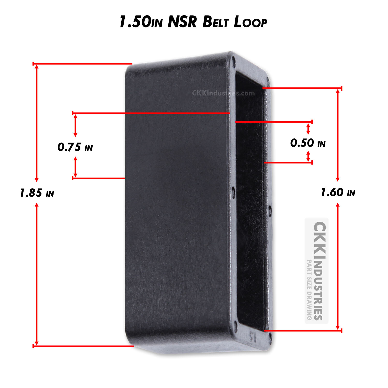 Hard Belt Loops – (4 Colors) – (Fits up to 2in Belts) – (w/Mounting Hardware)