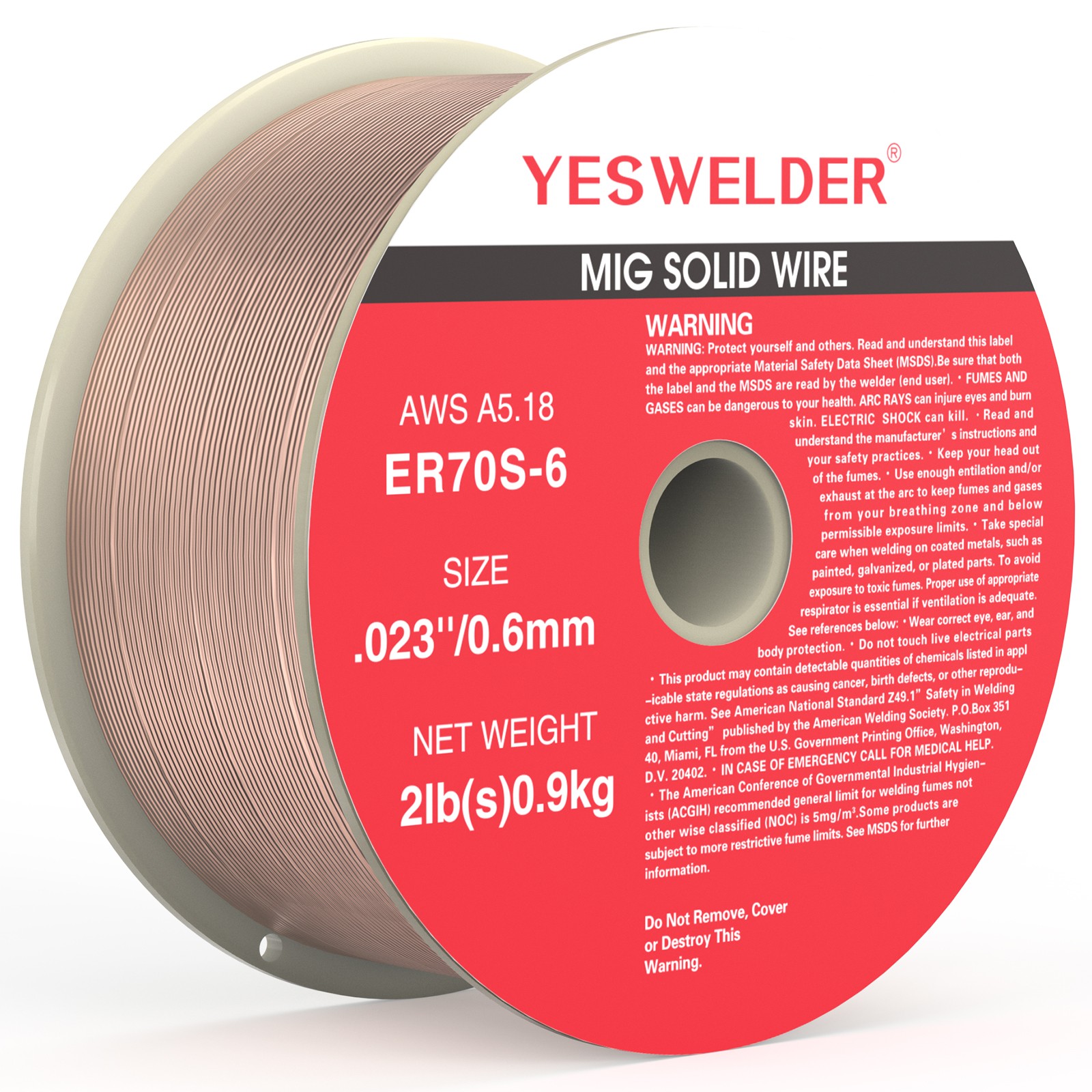 MIG Welding Wire ER70S-6 .023/.030/.035 2-44LB Solid Carbon Steel Spool