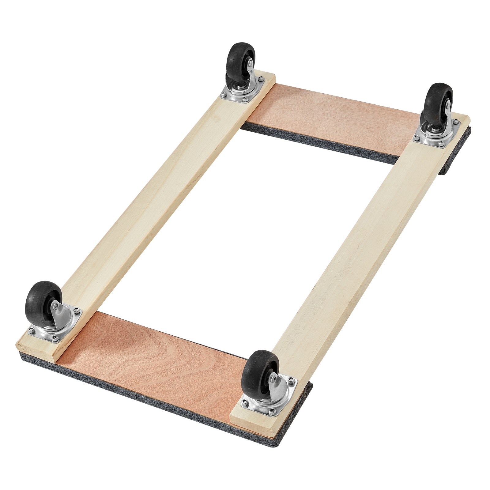 VEVOR Furniture Dolly Moving Dolly Caster 1000 lb Capacity 4 Rolling Wheels Wood