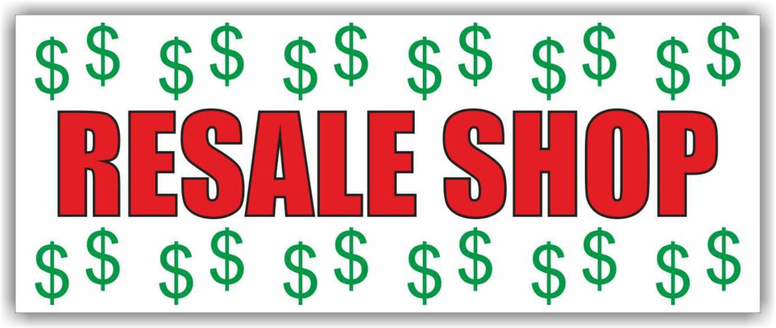 RESALE SHOP Advertising Banner Vinyl Sign Store Clothing Dealer Open Boutique