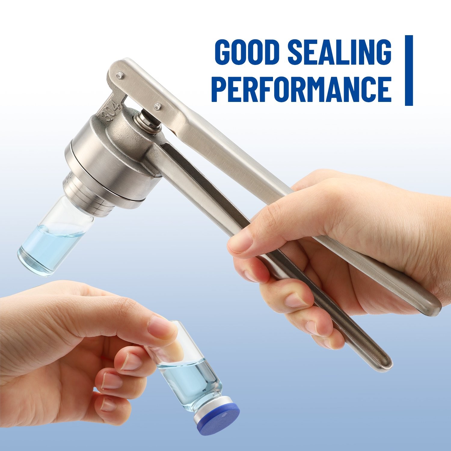 20mm Flip Vial Crimper Stainless Steel Manual Bottle Cap Crimping Tool