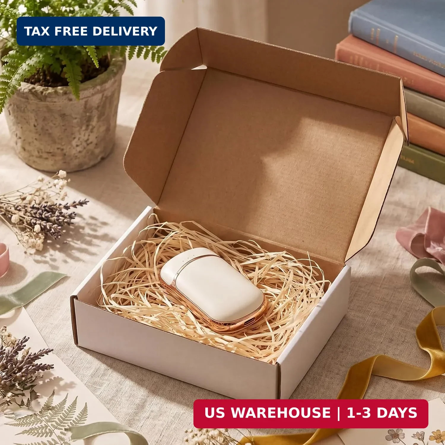 WIFTREY 7X5X2 Shipping Boxes Set of 30, 7X5X2 White Corrugated Cardboard Box for