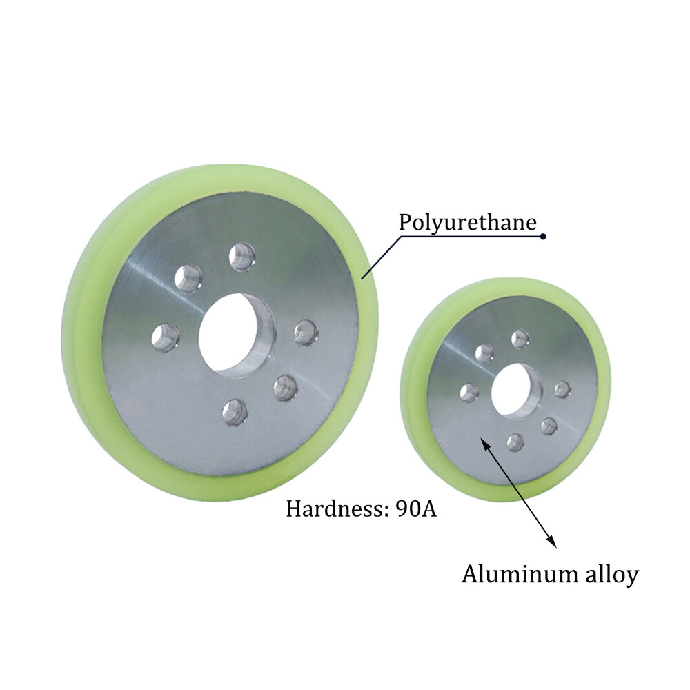 Aluminum Alloy Rubber Coated Roller With Hole Type Drive Pulley/Wheel Dia40-80mm