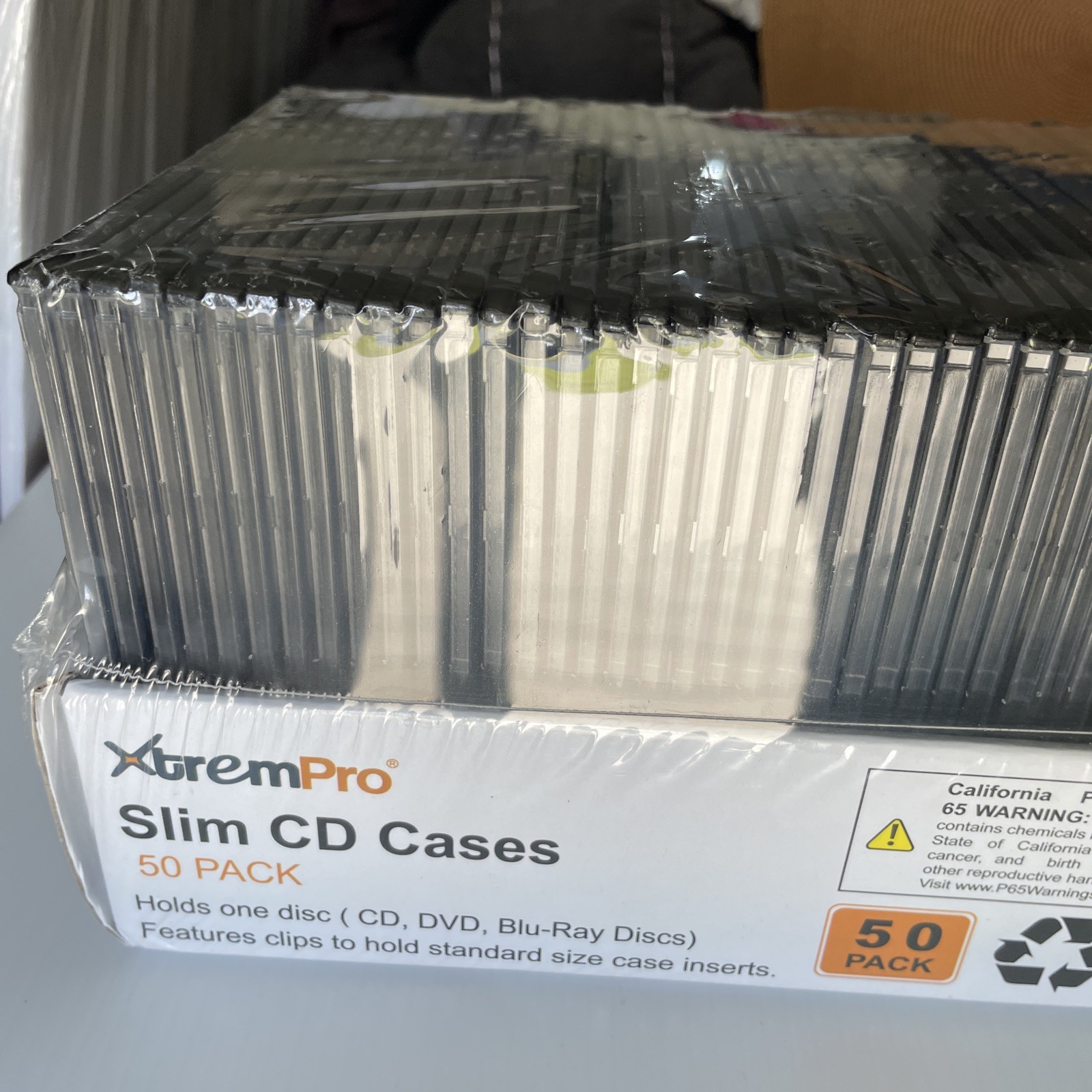 NEW XtremPro 50 Pack Slim Jewel Cases for CD DVD Blu-Ray Discs/Plastic