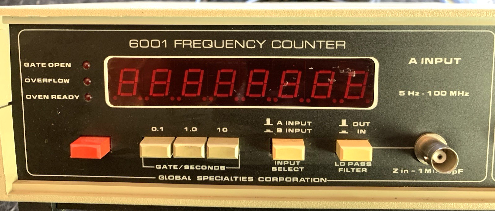 Global Specialties6001 Frequency Counter $199 + FREE SHIPPING