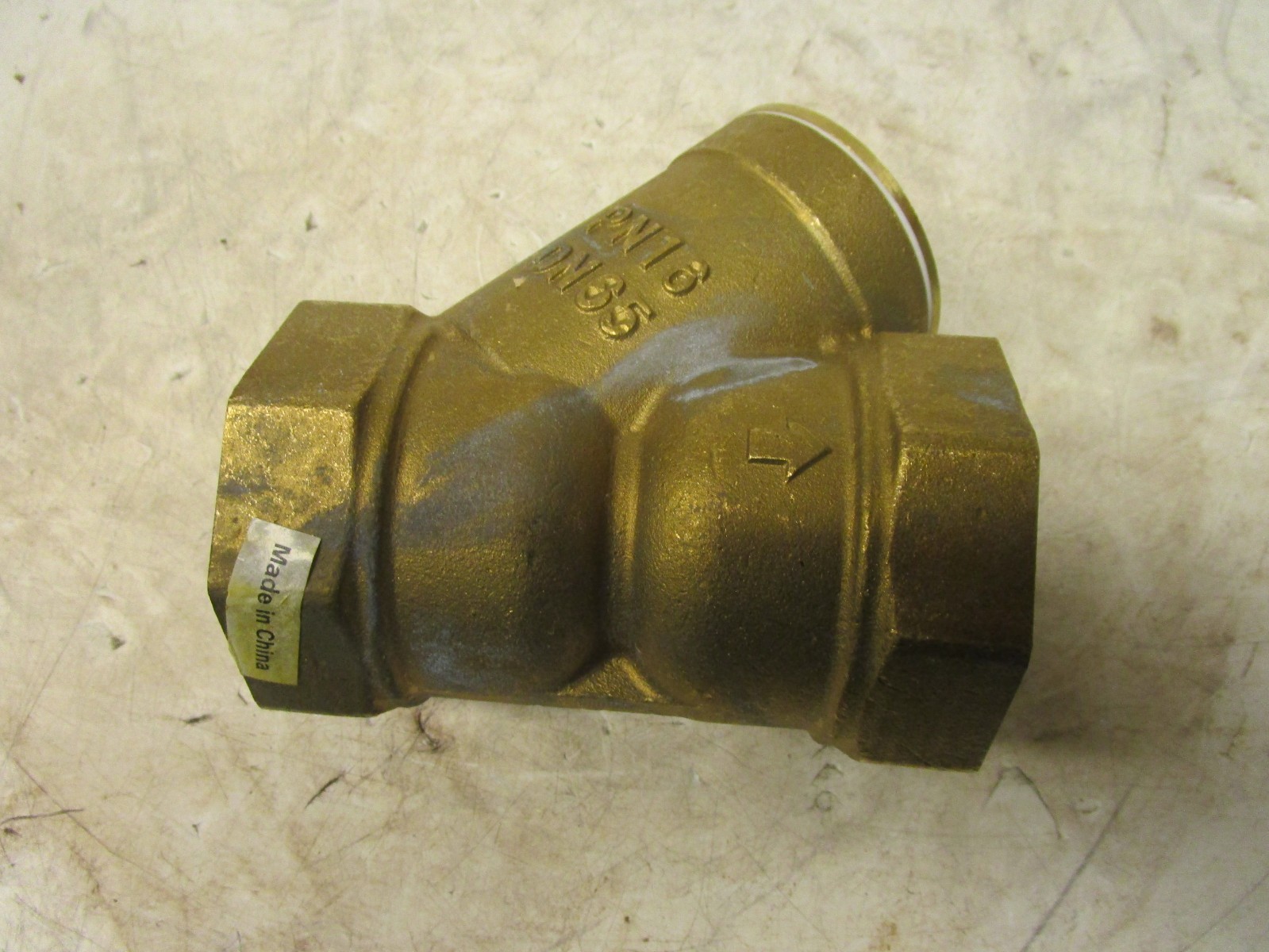 NO NAME PN16 DN65 2-1/2″ NPT THREADED WYE Y BRONZE STRAINER 300 PSI 3/64″ SCREEN