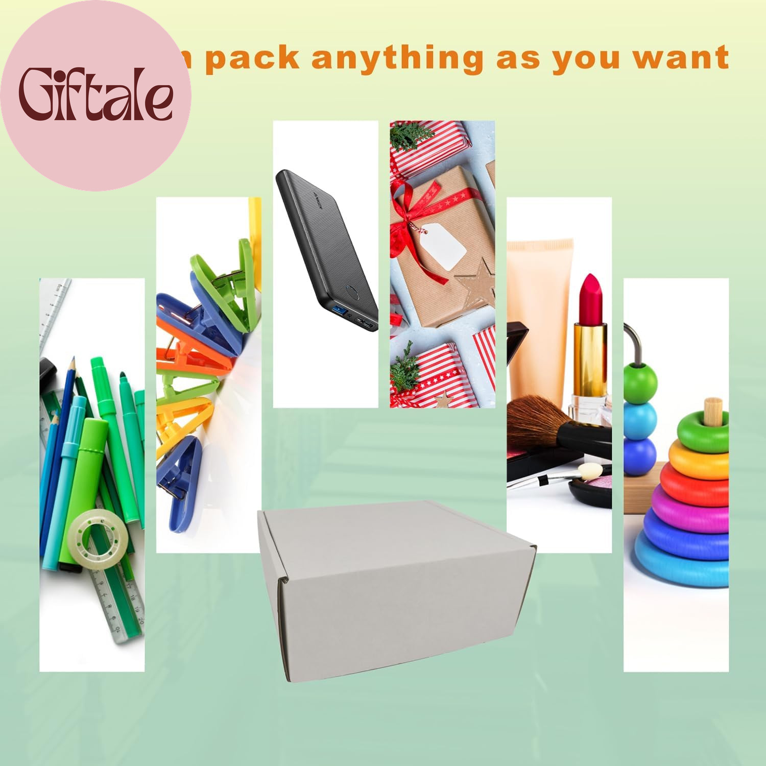 50 Pack 7X6X3» Small Shipping Boxes, Corrugated Cardboard Mailers for Business,