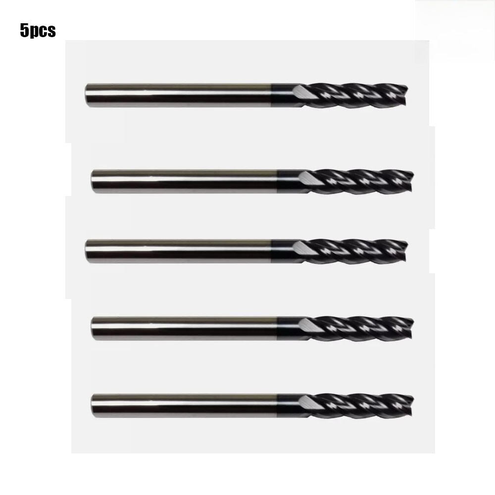 New 5 PCS – 1/8″ 4 FLUTE CARBIDE END MILL – TiALN COATED