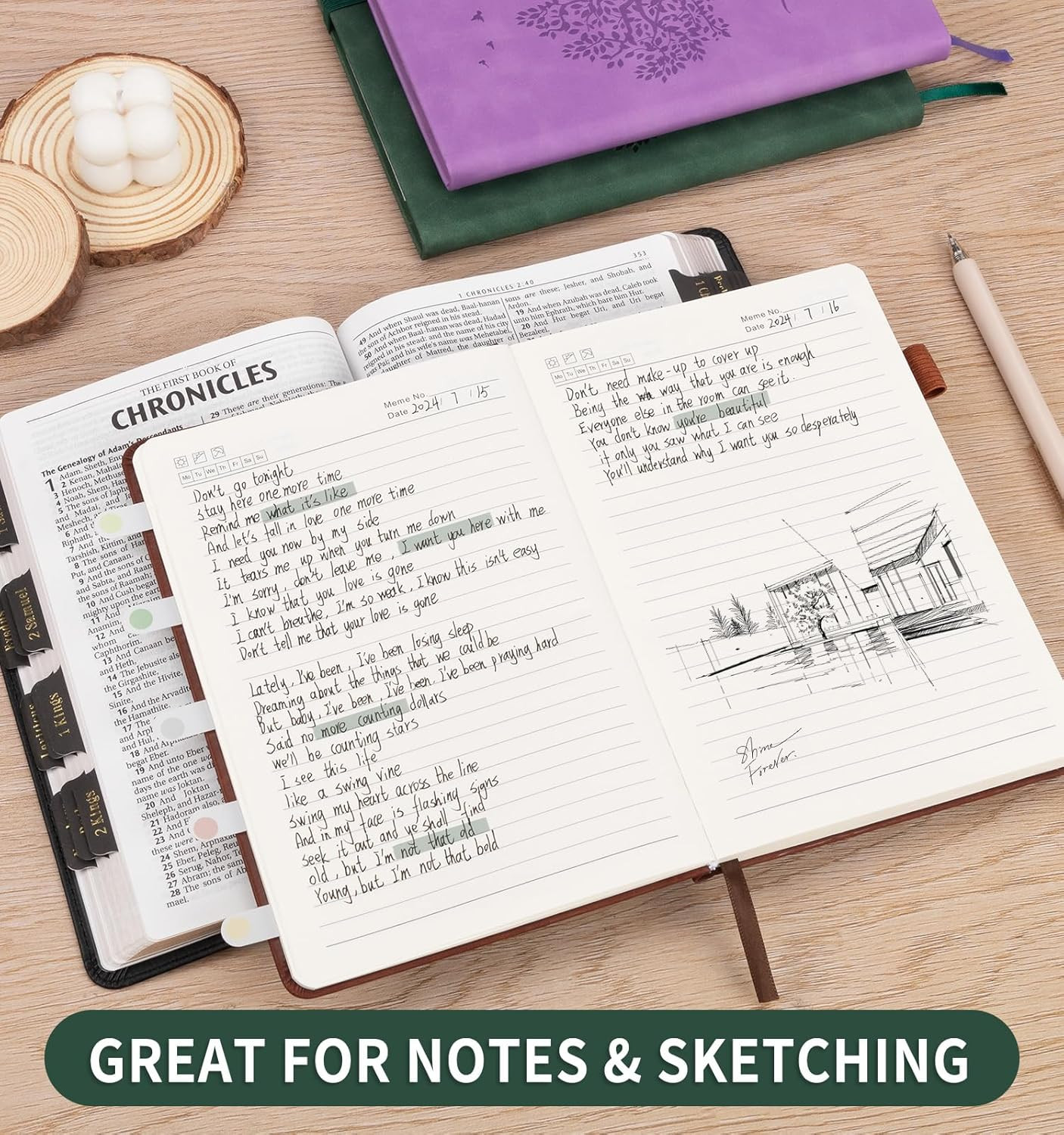 A5 Hardcover Lined Journal Notebook 200 Pages Leather Diary