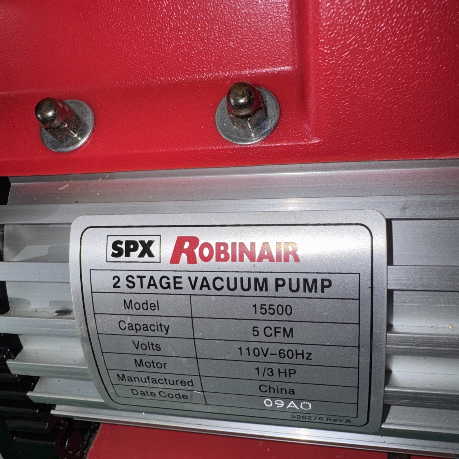 Robinair 15500 VacuMaster Economy Vacuum Pump – 2-Stage 5.0 CFM